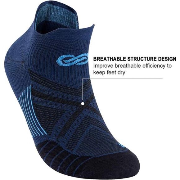 Ankle Compression Sock for Men and Women 2/4/6 Pairs, Low Cut Compression Sock - Picture 3 of 8